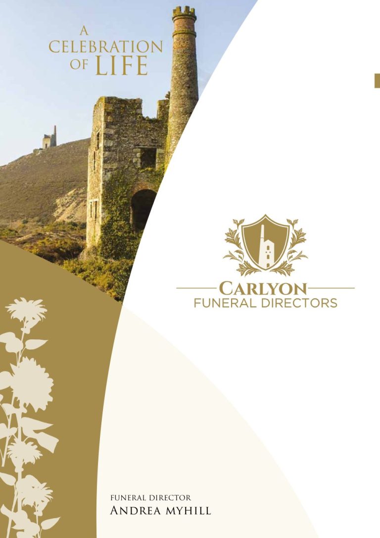Front cover of the Carlyon Funeral Directors brochure